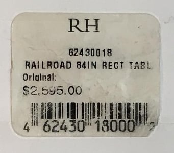 Table label